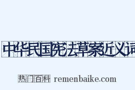 中华民国宪法草案近义词是什么意思的图片